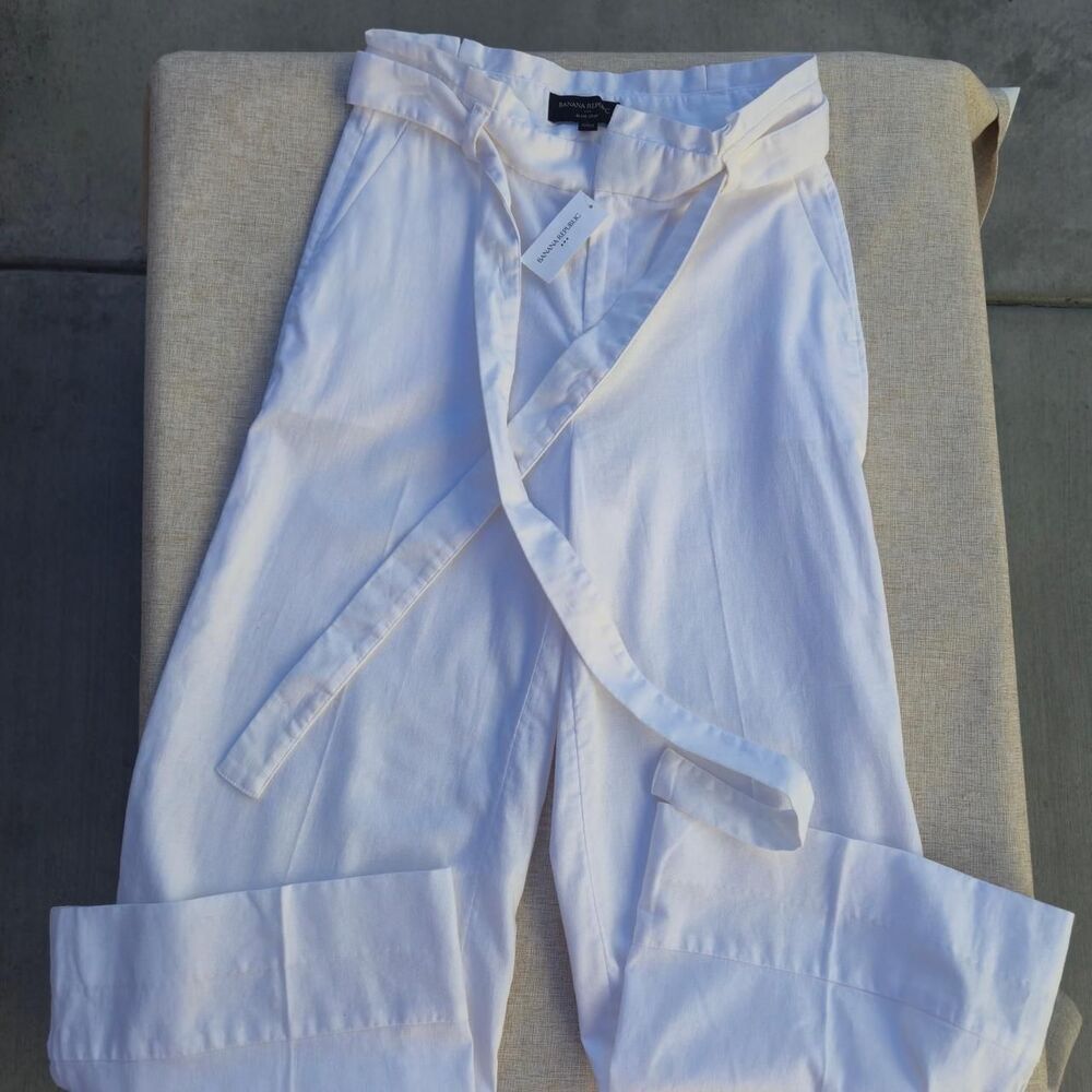Banana-republic Women's White Trousers